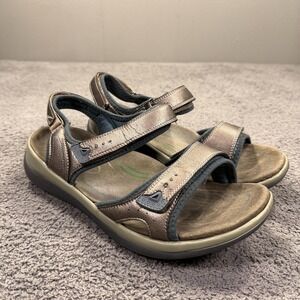 Orthofeet Sandals Womens Size 11 X-Wide 2E Orthopedic Comfort Straps Bronze‎ 967